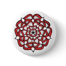Tudor Rose Mandala Red buttons
