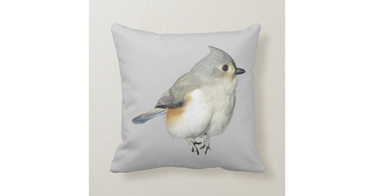 Tufted Titmouse Throw Pillow Zazzle