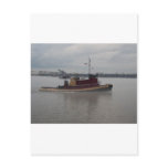 Tug Boat in the Fog Post Card Tug Boat in the Fog Post Card