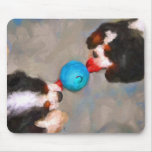 Tug of War Cavalier KC Spaniels Mousepad