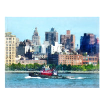 Tugboat Against Manhattan Skyline posters