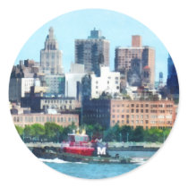 Tugboat Against Manhattan Skyline stickers