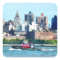 Tugboat Against Manhattan Skyline stickers