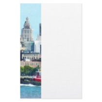 Tugboat Against Manhattan Skyline stationery