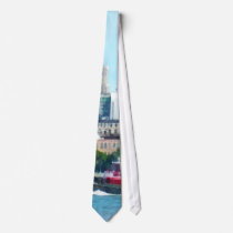 Tugboat Against Manhattan Skyline ties