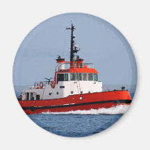 Tugboat at Speed Refrigerator Magnets