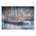 Tugboat on Chicago River cards by beverlytazangel Tugboat on Chicago River cards