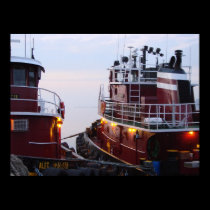 Tugs in the Harbor at  posters