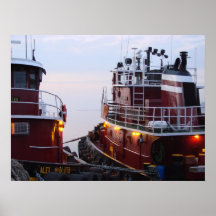 Tugs in the Harbor at  Posters