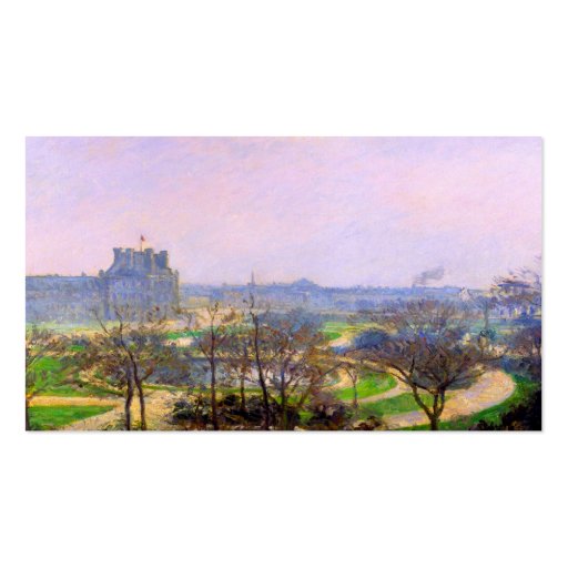 Tuileries Gardens in Paris art by Camille Pissarro Business Cards