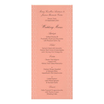 Tula Floral Batik Wedding Menu 2 Personalized Announcement