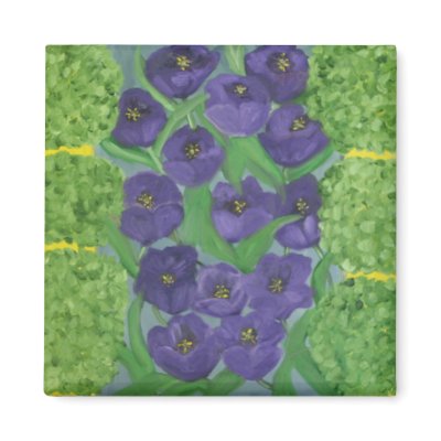Tulip and Boxwood Magnet by susanpaynetrutna
