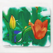 Tulip and Bud Mousepad by EarthSmiles Tulip and Bud Mousepad