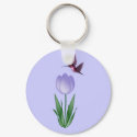 Tulip and Hummingbird keychains by orsobear Tulip and Hummingbird keychains