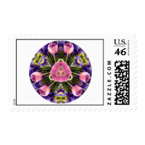 Tulip and Iris Mandala postage by ElainePlesser Tulip and Iris Mandala postage