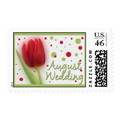Tulip August Wedding Postage Stamps by EverAfter