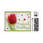 Tulip August Wedding Postage Stamps