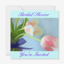 Tulip Bouquet Bridal Shower Invitation