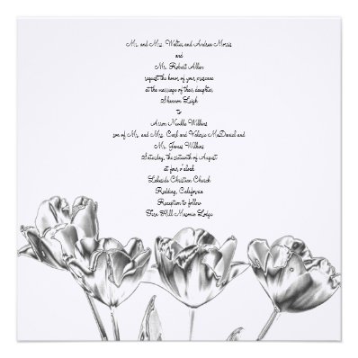 Tulip Chrome Wedding Invitation
