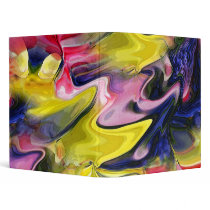 Tulip Colors Abstract 1-Inch Ring Binder