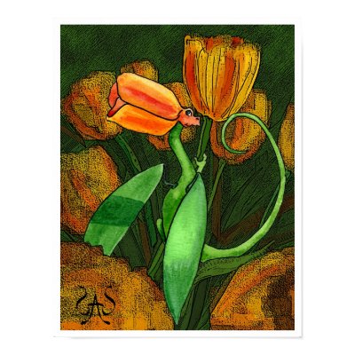 Tulip Fairy Dragon Poster by Wren