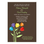 Tulip Flower Rainbow Colors Wedding Invitation invitations