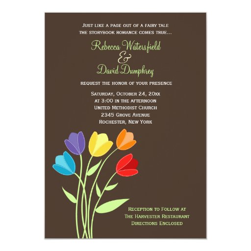 tulip wedding invitations