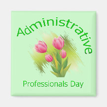 Tulip Flowers Administrative Professionals Day Refrigerator Magnet