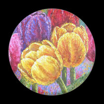 Tulip Flowers Floral Painting Art - Multi magnets