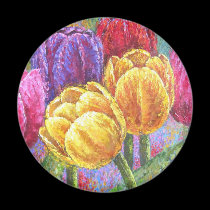 Tulip Flowers Floral Painting Art - Multi magnets