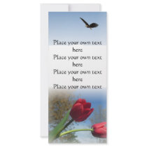 Tulip Garden bookmark -customize Personalized Rack Card