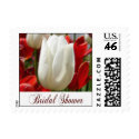 Tulip garden bridal shower invitation postage