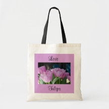Tulip Garden Love Tulips Budget Tote Bag