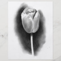 TULIP IN PENCIL: REALISM ART PERSONALIZED FLYER