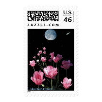 "TULIP MOON" Postage Stamps by RavenSpiritPrints "TULIP MOON" Postage Stamps