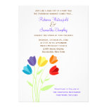 Tulip Multi-color Rainbow Wedding Invitation invitations