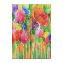 Tulip Palooza Wrapped Canvas Canvas Prints