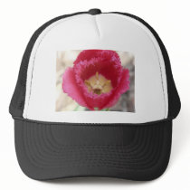 tulip,pink fringe tulip trucker hat
