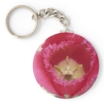 tulip,pink fringe tulip keychains