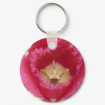 tulip,pink fringe tulip keychains