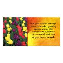 Tulip Rainbow Photo Card Template