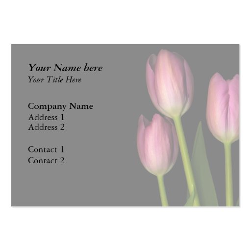 Tulip Reflection Business Card... - Customized (back side)