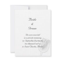 Tulip Sketch Marriage/Elopement Announcement invitations by loraseverson Tulip Sketch Marriage/Elopement Announcement invitations