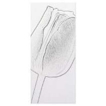 Tulip Sketch Wedding Program Custom Rack Cards