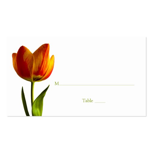 Tulip Special Occasion Place Card or Escort Card Business Card Template (front side)