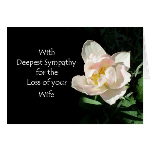 Tulip Sympathy Card Loss Of A Wife Zazzle