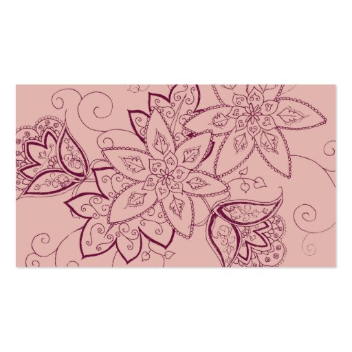 Tulip Tattoo Business Cards (Rose) (back side)