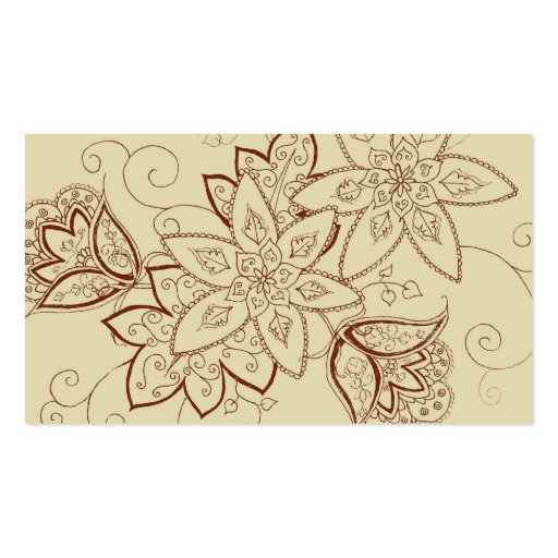 Tulip Tattoo Business Cards (Sand) (back side)