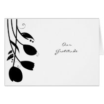 Tulip Wedding Scroll Wedding Thank You Card cards