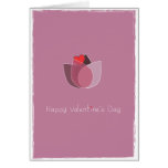 Tulip With Heart Valentine's Card cards